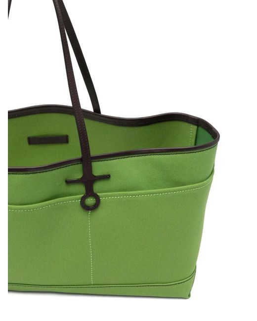 J.W. Anderson Green Logo Tote Bag