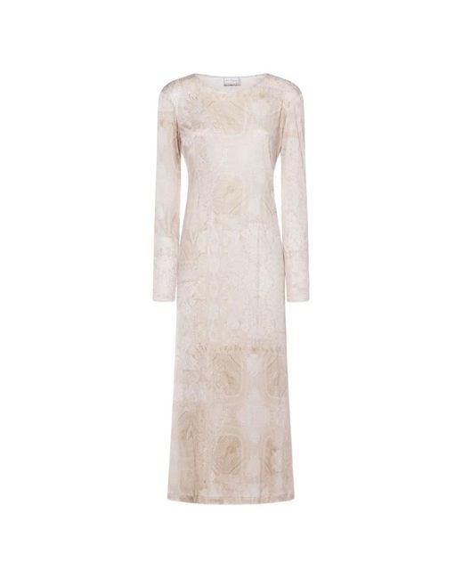 Pierre Louis Mascia White Febo Paisley-Pattern Midi Dress