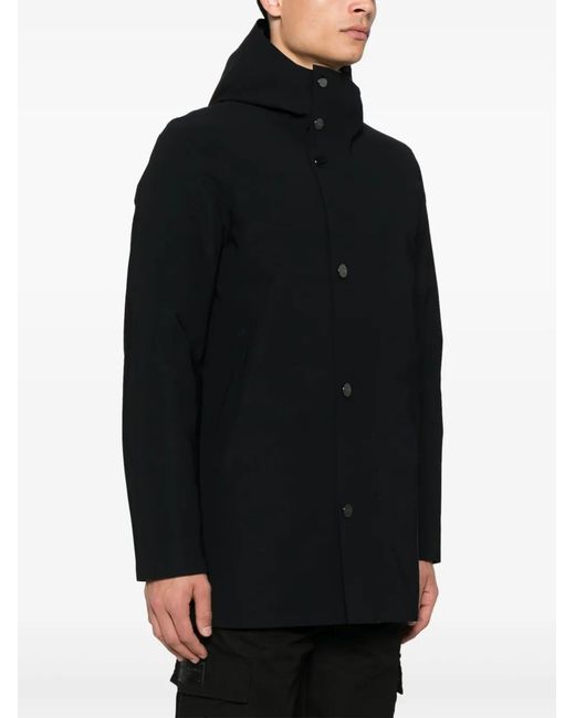 Rrd Black Floating Parka Jacket for men