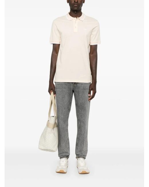 PT Torino Gray Logo-Patch Jeans for men
