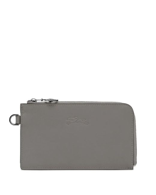 Longchamp Gray Le Pliage Xtra leather clutch bag