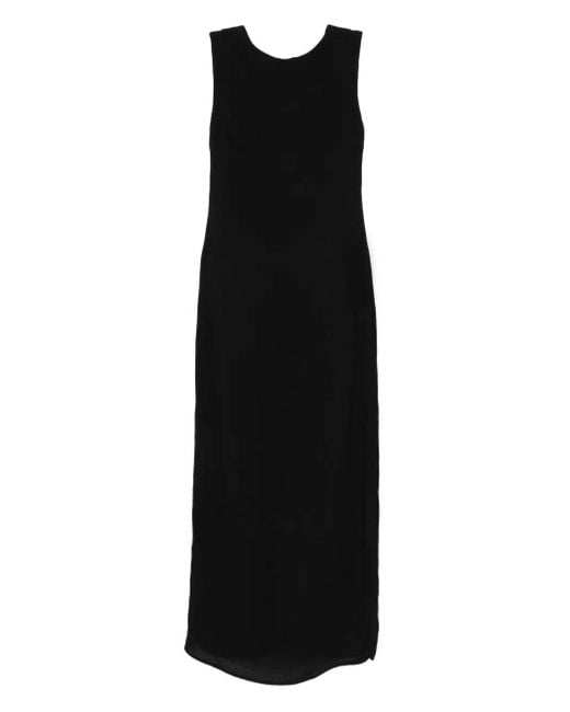 Matteau Black Cowl-Back Maxi Dress