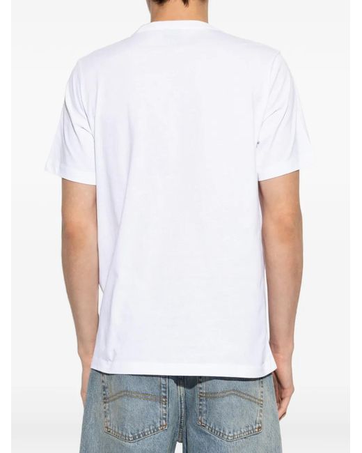 Paul Smith White Stickers Graphic-Print T-Shirt for men