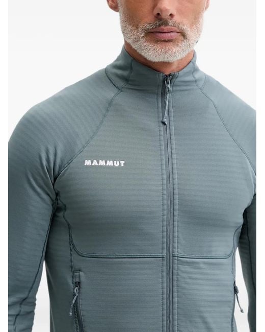 Mammut Blue Taiss Ml Logo-Print Zip-Up Sweatshirt for men