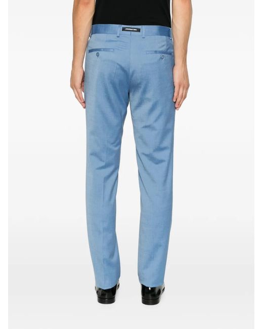 Karl Lagerfeld Blue Slim-Fit Tailored Trousers for men
