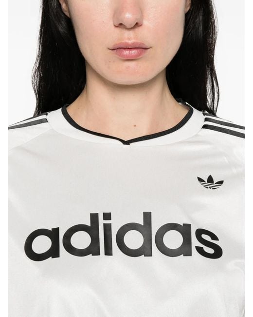Adidas Black Logo-Lettering T-Shirt