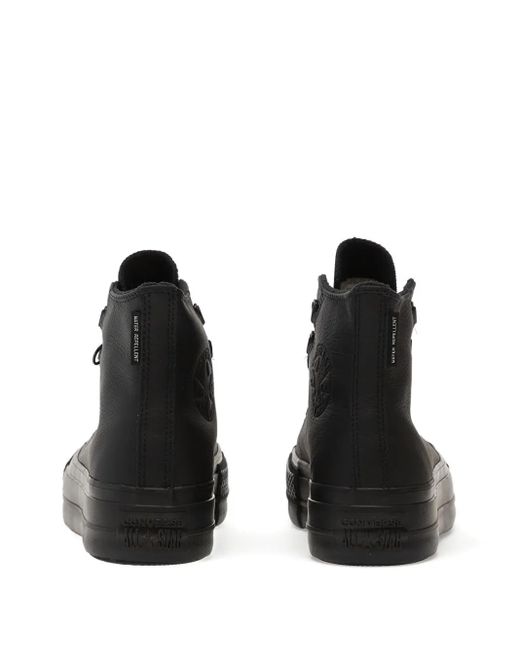 Sneakers Chuck Taylor Con Suola Rialzata di Converse in Black
