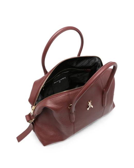 Patrizia Pepe Purple Leather Tote Bag