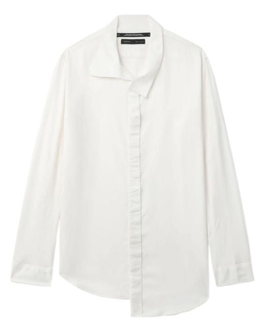 Julius White Asymmetric Button-up Shirt for men