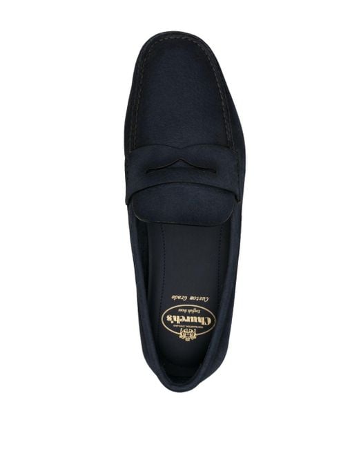 Church's Blue Pebbled-leather Loafers for men