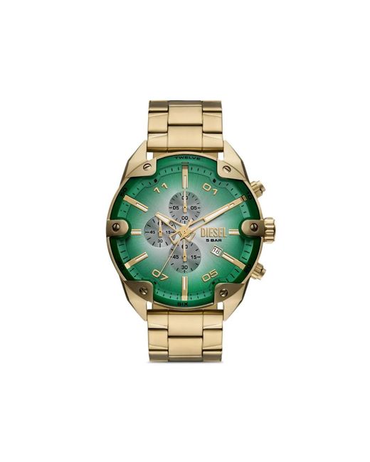 DIESEL Green Spiked Stainless Steel Watch for men