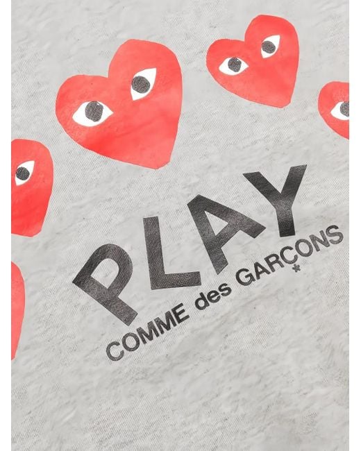 COMME DES GARÇONS PLAY Gray Heart Logo-Patch Track Jacket