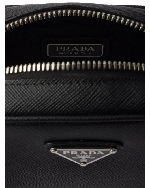 Prada Black Saffiano Pouch for men