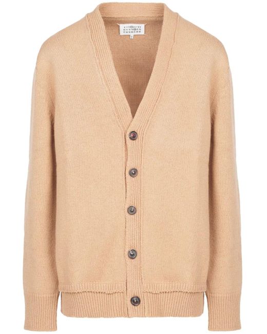 Maison Margiela Vest Met V-Hals En Elleboogpatch in het Natural voor heren