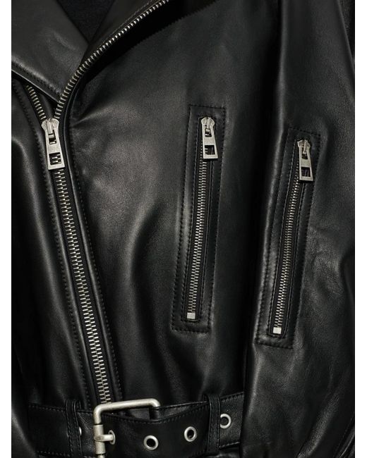Chaqueta Con Cinturón Y Cremallera Loewe de color Black