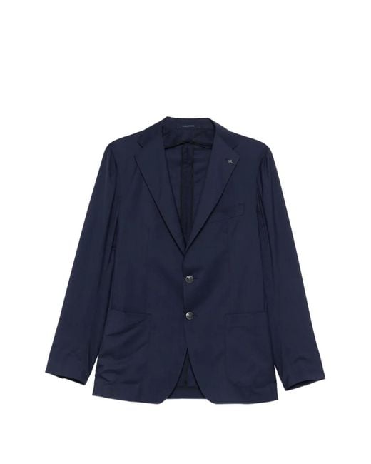 Tagliatore Blue Button-Fastening Two-Pocket Jacket for men