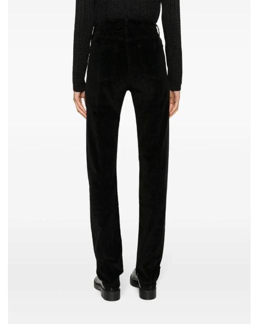 3x1 Black Kaya Split Washed Slim-Fit Trousers