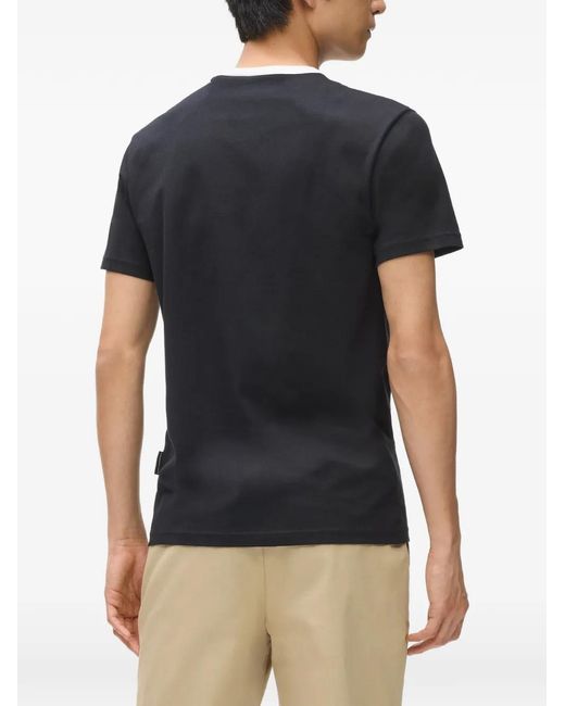 Karl Lagerfeld Black Monogram Slim-Fit T-Shirt for men