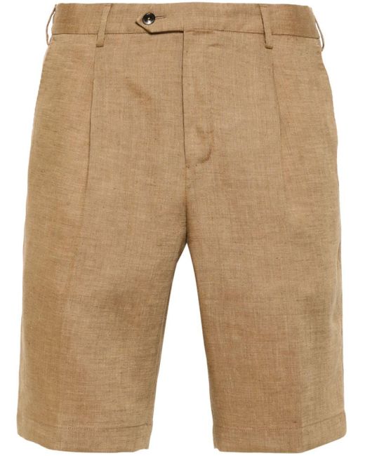 PT Torino Natural Linen Bermuda Shorts for men