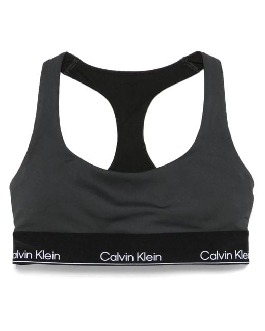 Sports Bra Impact moyen Calvin Klein en coloris Black