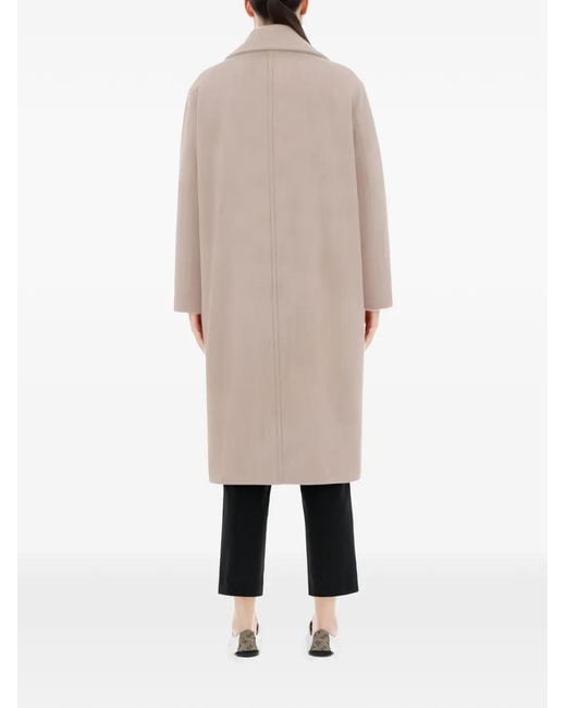 Herno Natural Double-Breasted Wool Coat