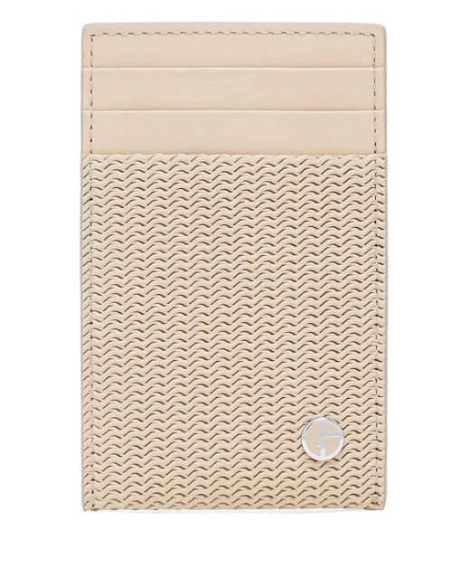 Giorgio Armani Natural Logo-Plaque Cardholder for men
