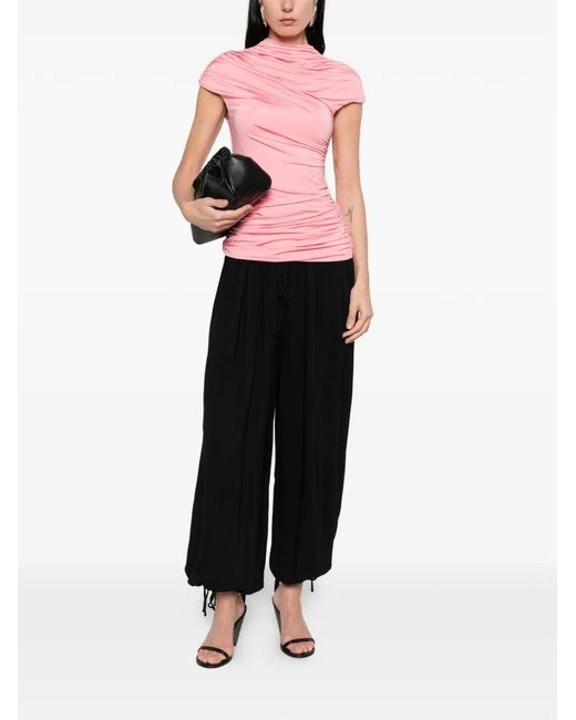 Self-Portrait Pink Draped Top