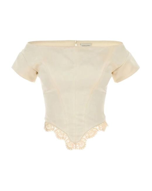 Magda Butrym White Off-The-Shoulder Top