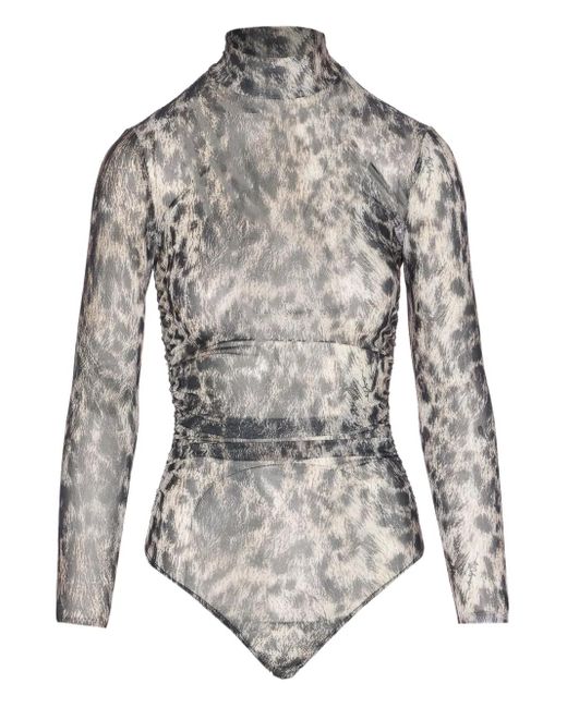 Body con estampado de leopardo Aniye By de color Gray