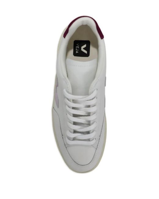 Veja White V-12 Sneakers
