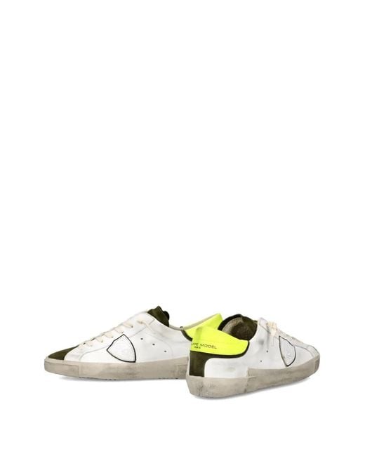 Baskets À Empiècements Philippe Model pour homme en coloris White