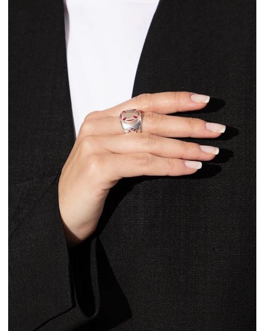 Vetements White Cross Ring