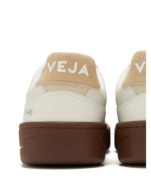 Veja White V-90 Sneakers