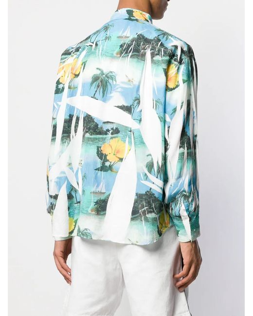 Doublet Green Tropical Print Shirt for men
