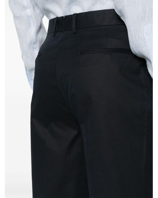 Pantalones chinos de talle medio Zegna de hombre de color Black