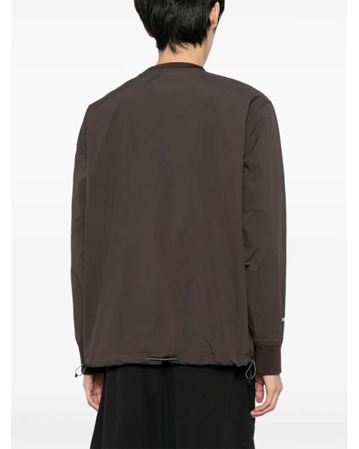 Spoonyard Brown Crew-Neck Logo-Patch Sweatshirt for men