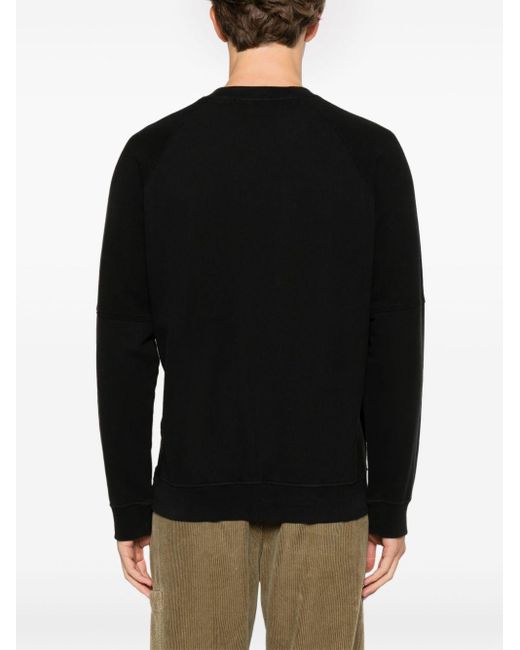 Stone Island Black Cotton Fleece-Jersey Sweatshirt for men