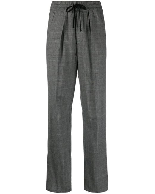 Isabel Marant Gray Ash Priska High-Waist Plaid Trousers