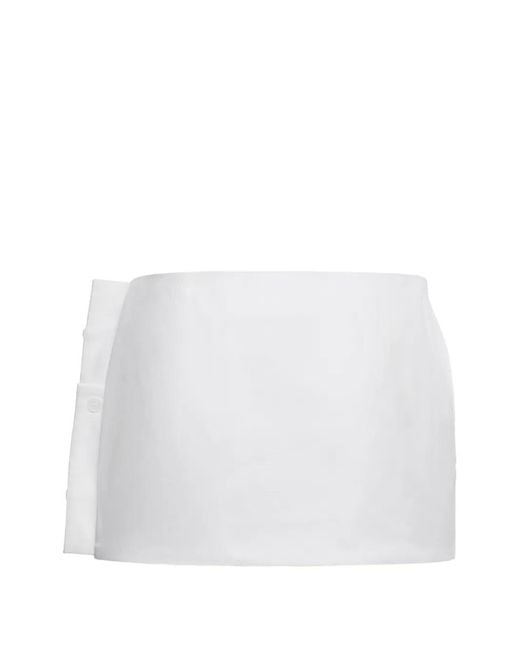 MEDEA White Deconstructed Waistband Mini Skirt