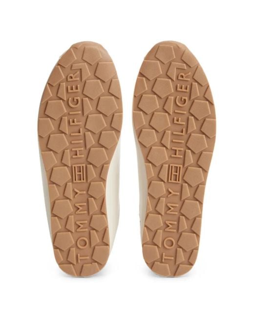 Tommy Hilfiger White Monogram Leather Sneakers