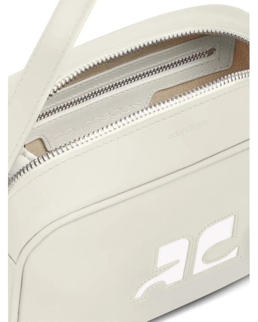 Courreges White Reedition Leather Camera Bag