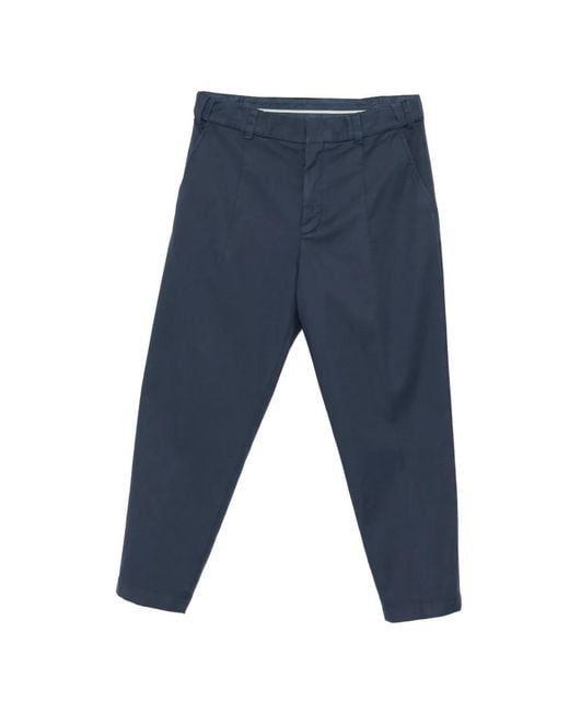 Eleventy Blue Elasticated-Waist Trousers for men
