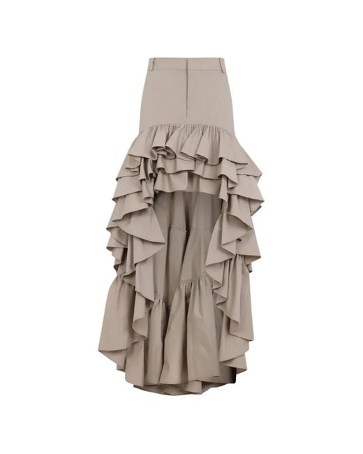 Moschino White Ruffled Skirt