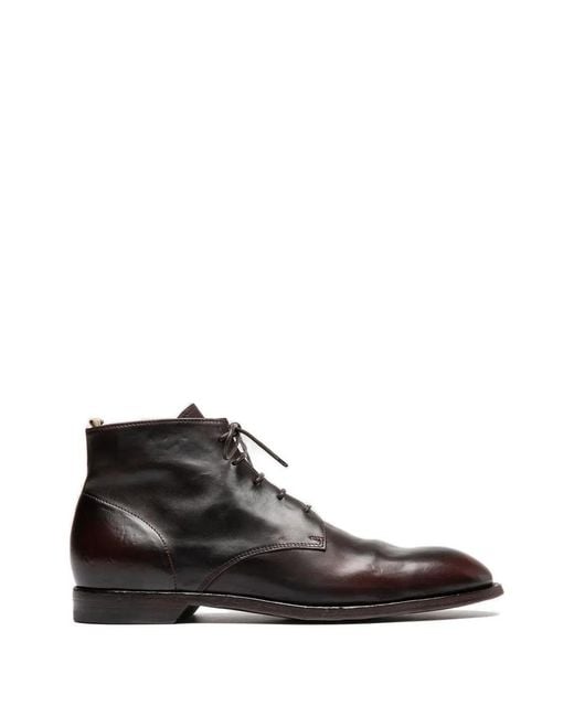 Officine Creative メンズ ブラック レザー ブーツの通販はau PAY