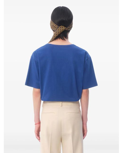 Valentino Garavani Blue Chez-Print T-Shirt for men