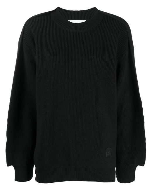 Ambush Black Gerippter Strickpullover