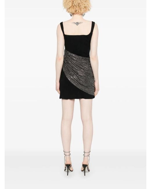GIUSEPPE DI MORABITO Black Minikleid mit Kristallen