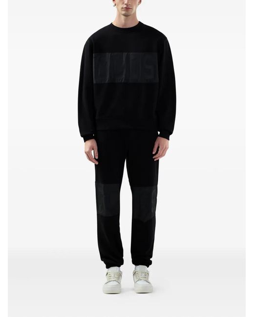 Gcds Black Logo-Embellishment Trousers for men