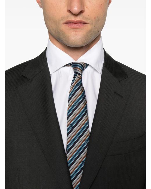 Canali Black Herringbone-Pattern Suit for men