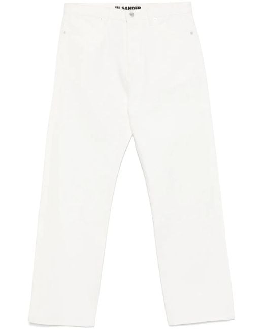Jil Sander White Straight-Leg Jeans for men